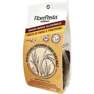FiberPasta Riso Integrale Tondo Nero Malè 300 g - Basso Indice Glicemico, Fonte di Fibre e Proteine
