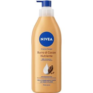 NIVEA Crema Corpo Burro di Cacao Nutriente 400 ml - Idratazione Intensa e Pelle Morbida con Acido Ialuronico