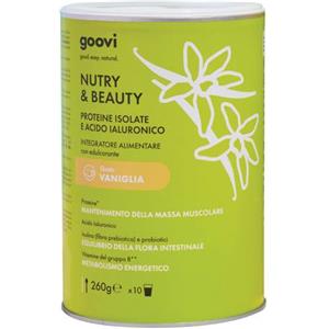 THE GOOD VIBES COMPANY Srl GOOVI NUTRY & BEAUTY - PROTEINE ISOLATE E ACIDO IALURONICO , Vaniglia 260gr