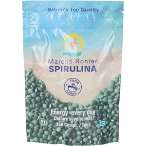 Marcus Rohrer Spirulina - Integratore Alimentare con Alga Spirulina, 360 Compresse, Superfood Vegan, Ricco di Proteine e Minerali