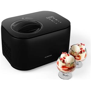 Klarstein FrostFusion - Gelatiera Autorefrigerante, 1L, Funzione Yogurt, Compressore: 100W, Display LED Touch, Timer Digitale, Keep-Cool, Ciotola in Acciaio Inox, Facile Pulizia