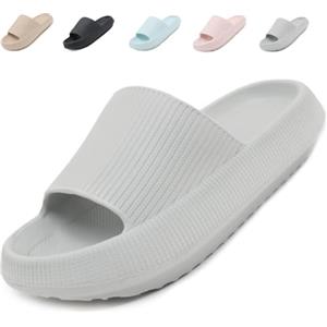Uniuni Ciabatte Uomo Pantofole Donna Estive da Casa Comode Nuvola Antiscivolo Sandali Doccia Spiaggia Piscina Gris 36/37