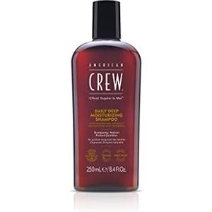 American Crew Revlon Daily Deep Moisturizing Shampoo Uomo Men Haircare Detergente e Idratante per Cuoio Capelluto e Capelli da Normali a Secchi - 250 ml