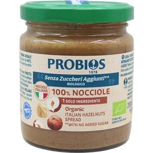 Probios Crema nocciole italiane biologiche - Senza glutine e crema nocciole 100 pura senza zucchero - Perfetta per dolci, colazione e dessert - Confezione da 6 x 200 g
