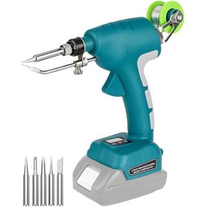 Taingwei Set di saldatore senza fili per batteria Makita 18 V LXT, pistola per saldatura digitale a LED, 75 W, con 5 punte, 50 g, filo per saldatura da 50 g, per ogni appassionato di hobby (batteria non