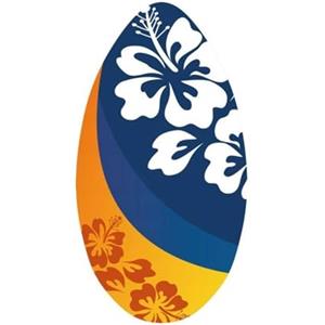 SportX Tavola da surf in legno con fiori, 94 cm