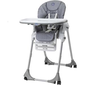 ARTSANA Chicco Polly Easy Seggiolone Pappa Evolutivo Reclinabile Colore Grey Melange