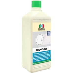 MARBEC ROBOGRES 1LT Detersivo concentrato a bassa schiumosità per la pulizia dei pavimenti gres porcellanato con per robot lavapavimenti. Pulisce a fondo e asciuga rapidamente.
