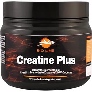 Laboratori Bio Line Creatine Plus Powder - Creatina Monoidrata Creapure® SKW-Degussa Pura 100% in Polvere (250 g) Integratore Alimentare di Qualità Senza Additivi e Dolcificanti, Integratori Alimentari Made in Italy
