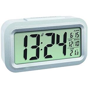 TFA Dostmann Lumio - Radiosveglia con batterie, colore: bianco