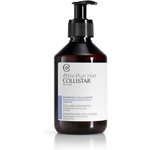 Collistar Attivi Puri Hair Shampoo Collagene, Ridensificante, Volumizzante, per Capelli Fini, Privi di Corpo, 250 ml