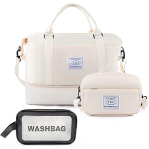 Artmitz Borsa da weekend da donna elegante borsone da viaggio, borsa da viaggio, borsa da palestra, borsone sportivo con beauty case e beauty case: perfetta come bagaglio a mano e borsa da weekend