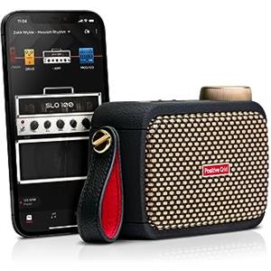 Positive Grid Spark GO 5 W Amplificatore smart ultra portatile per chitarra, amplificatore per cuffie e altoparlante Bluetooth con app smart per chitarra elettrica, acustica o basso