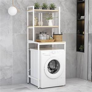 Nordivo Tamburo Lavastoviglie Ripiano Di Stoccaggio,Mobile Sopra Lavatrice Salvaspazio,Lavatrice Scaffale,Scaffale Sopra Lavatrice,Colonna Lavatrice Asciugatrice,Per Bagno, Lavanderia(White,H181cm/71.3in)