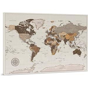 Mappa del mondo in tela