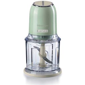 Ariete 438, Tritatutto Vintage, Chopper e Tritaghiaccio, 2 velocità, 4 lame in Acciaio Inox, Tazza graduata 600 ml, 400 W, Verde