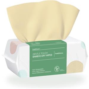 PoeticEHome Asciugamani Viso Monouso in Bambù 100 Pezzi - Salviette Struccanti Ultra Morbide e Biodegradabili per Pelli Sensibili