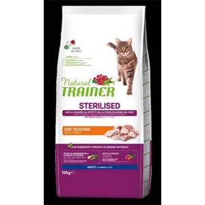 Natural Trainer Gatto Sterilizzato 10 kg con Tacchino
