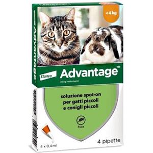 ELANCO ADVANTAGE SPOT ON GATTI 40 - 4 PIPETTE INFERIORE A 4 KG SCADENZA 03-2029