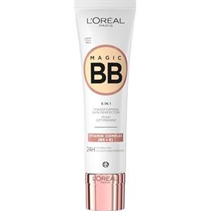L'Oreal Paris L'Oréal Paris, Crema Colorata Idratante e Uniformante, Con Vitamine B5 ed E, Pelle Idratata Fino a 24h, Con SPF 20, Risultato Naturale, Magic BB Cream, 02 Light, 30 ml