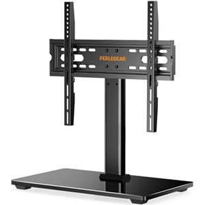 Perlegear Supporto TV Tavolo per 26-60 pollici - Altezza Regolabile Piedistallo per TV da LCD/LED/Plasma,che Regge fino a 40 Kg,VESA Max 400x400 mm