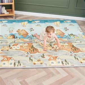 SUPERBE BEBE Tappeto Gioco Bambini Pieghevole 150x180x1cm Palestrina Neonato Montessori Reversibile Non Tossico E Impermeabile In Schiuma Per Bimbi. Palestra Neonati - Tappeto Tummy Time Neonati - Regalo Bambino