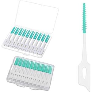 SNZ Scovolini Interdentali, Due Scatole 80 Pezzi Gum Scovolini Dentali in Silicone, Igiene Orale Scovolino Denti, Pulizia Denti Scovolini Dentali, Portatile Filo Interdentale con Scatole