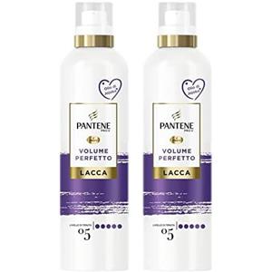 Pantene Pro-V Lacca Per Capelli, Volume Perfetto, Con Olio Di Jojoba, Fissa Il Tuo Look Voluminoso A Lungo E Senza Effetto Cartone, Protezione UV, 250ML (Confezione da 2)
