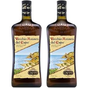 Vecchia Amaro del Capo Vecchio Amaro del Capo Liquore d'Erbe di Calabria Caffo, 70cl (Confezione da 2)