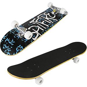 MENGDA Skateboard in Legno di Acero,con Cuscinetti ABEC-7, per Principianti, Adolescenti Adulti Ragazze Ragazzi Bambini (C)