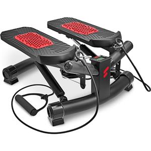 Sportstech Stepper Twister Stepper 2 in 1 con Power Ropes - STX300 modello 2021 girevole & Sidestepper per principianti e avanzati, stepper up-down con display multifunzione, resistenza