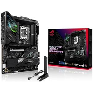 ASUS ROG Strix Z890-F Gaming WiFi, Scheda Madre Intel ATX, 16+1+2+2 Fasi di Alimentazione, Slot DDR5, PCIe 5.0, GPU di Nuova Generazione, 5 Slot M.2, WiFi 7, AI Overclocking, AI Networking II