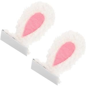VANZACK 1 Paio Decorazione Del Casco Da Sci Peluche Orecchie Di Gatto Orecchie Da Coniglio Per Casco Da Bici Orecchie Di Gatto Di Peluche Caschi Bianca Lana Artificiale Motociclo