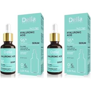 Delia Cosmetics - Siero Riempitivo - Acido Ialuronico - Pelle Matura - Riduce le Rughe - Migliora l'elasticità - Ritarda il processo d'invecchiamento - Pelle Idratata e Tonica - Vegano - 30ml
