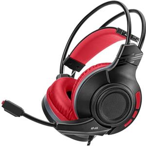 NITHO ATLAS Cuffie Gaming per PS4/PS5/Switch/Xbox One/Xbox Series XS/PC/Mobile, Cuffie Stereo con Microfono Pieghevole, Driver da 50 mm, Archetto Leggero - Rosso