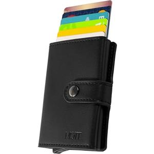 MOTT Portafoglio uomo slim piccolo con portamonete con Protezione RFID Porta Carte di Credito uomo e Portatessere Portafoglio Mini con Portamonete ridge wallet uomo piccolo portacarte donna porta tessere