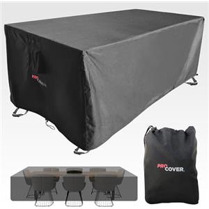 ProCover Copertura premium per mobili esterni: Tessuto resistente e impermeabile con rivestimento in PVC. Spesso, durevole, ideale per tavolo, salotto da giardino, mobili, terrazza (185x185x70cm)