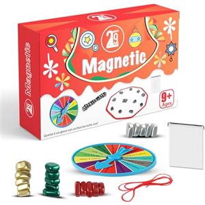 VENTI9 Giochi di Scacchi Magnetici, Gioco da Tavolo Calamite, Scacchiera Magnetica Portatile con Pietre Magnetiche, Gioco delle Calamite da Tavolo Educativo, Perfetto per Famiglia, Feste e Viaggi