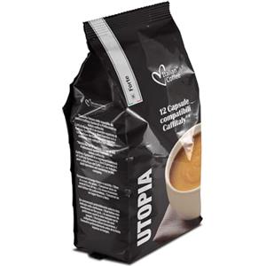 ITALIAN COFFEE FOR ESPRESSO LOVERS Italian Coffee 96 Capsule Caffè Utopia Compatibile con Caffitaly System