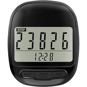 Generic Pedometro tascabile, contapassi digitale LCD, contachilometri portatile, dispositivo di misurazione della distanza, registratore del tempo di esercizio, fitness tracker leggero