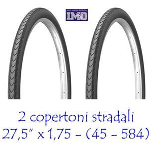 Kenda 2 Copertoni SLICK 27,5 x 1,75 (45-584) stradali da MTB Mountain bike bicicletta