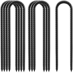 Necneecu 8 Pezzi picchetti Tenda 12 Pollici Pali Per Trampolino Ancoraggi a Terra Resistente Ganci a U Ancoraggio Per Fissaggio Recinzioni、Giardino、Altalene、cornice per porta da calcio
