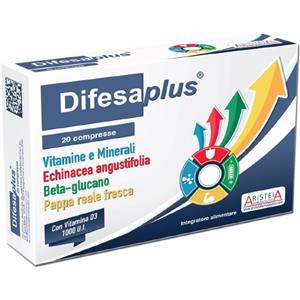 Aristeia Farmaceutici Difesaplus - Integratore Alimentare con Echinacea e Vitamine - 20 Compresse