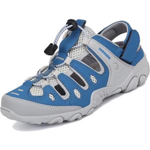 SAGUARO Uomo Sandali da Trekking con Punta Chiusa Estate Donna Scarpe da Esterno Traspirante Antiscivolo Sandali Sportivi Blu 41 EU