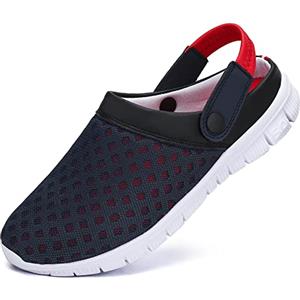 SAGUARO Zoccoli per Uomo Donna Sandali da Spiaggia Antiscivolo Traspirante Scarpe da Mare Pantofole Estate Ciabatte Giardino Outdoor, Rosso, 37 EU