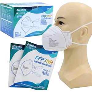 medicinadellavoro.com 20 Mascherine FFP3 Certificate CE, Mascherina 5 Strati Senza Valvola, Maschera Facciale Protezione da Polvere e Antiparticolato, Face Mask Protettiva con Alta Efficienza di Filtraggio BFE≥99, 20 Pezzi