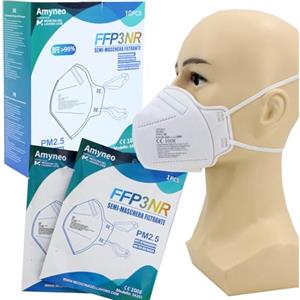 medicinadellavoro.com 10 Mascherine FFP3 Certificate CE, Mascherina 5 Strati Senza Valvola, Maschera Facciale di Protezione da Polvere e Antiparticolato, Mask Protettiva con Alta Efficienza di Filtraggio BFE≥99, 10 Pezzi