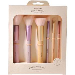 Beter - Set Pennelli per trucco Pure Harmony, 6 pennelli per viso e occhi, Set pennelli trucco, per cipria, fondotinta, blush e ombretti, Set Make up Brush, Ideale per regalo, Natale