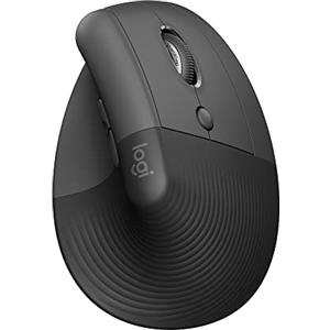 Logitech Lift Mouse Ergonomico Verticale, Senza Fili, Ricevitore Bluetooth o Logi Bolt USB, Clic Silenziosi, 4 Tasti, Compatibile con Windows / macOS / iPadOS, Laptop, PC - Grafite