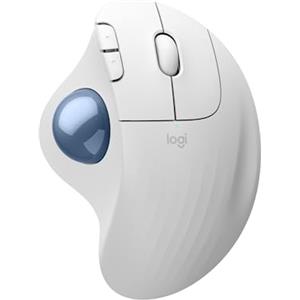 Logitech ERGO M575S mouse trackball wireless, mouse ergonomico wireless con Bluetooth e dongle crittografato, controllo comodo con il pollice, tracciamento preciso e fluido, per PC/Mac - Bianco